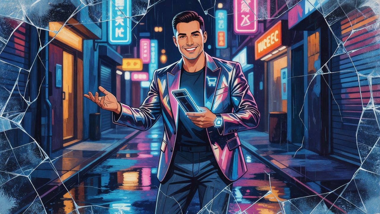 Neon Rainy Alley