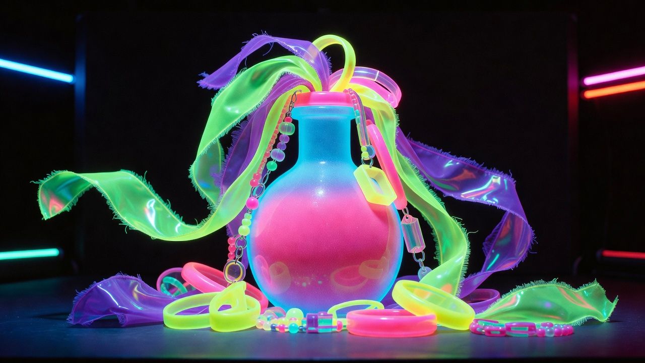 Neon Potion Bottle