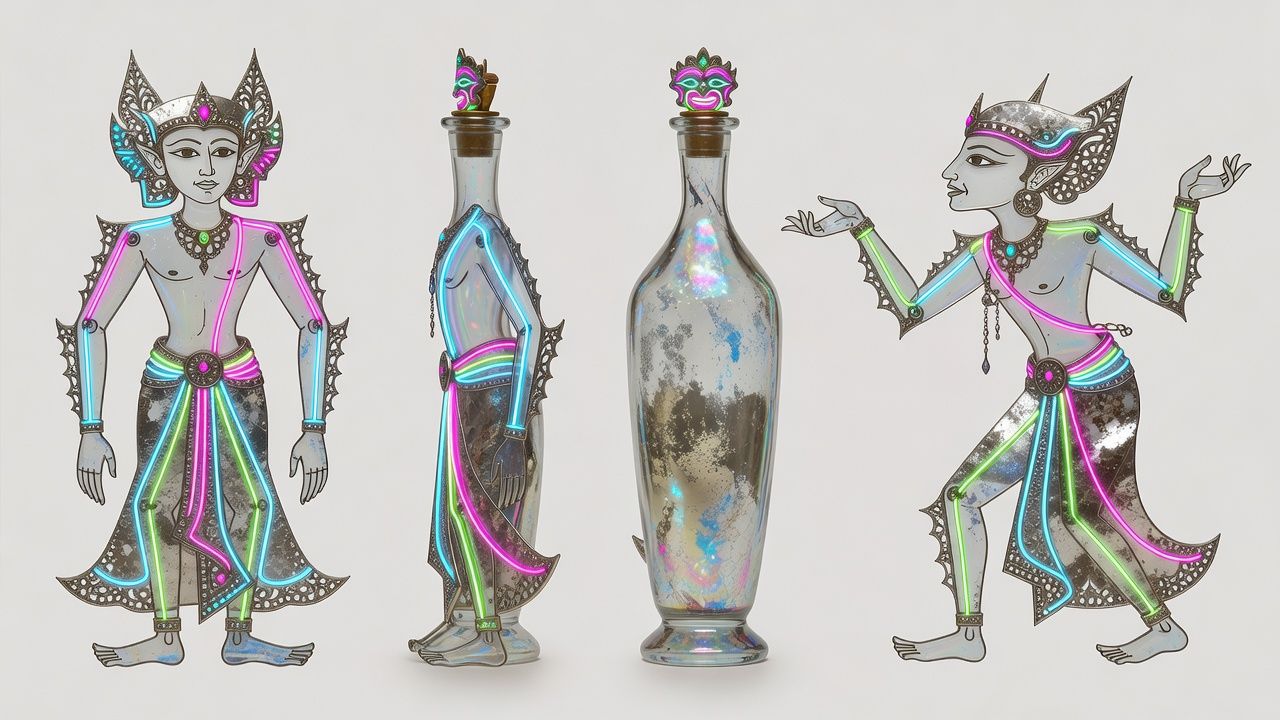 Neon Potion Bottle