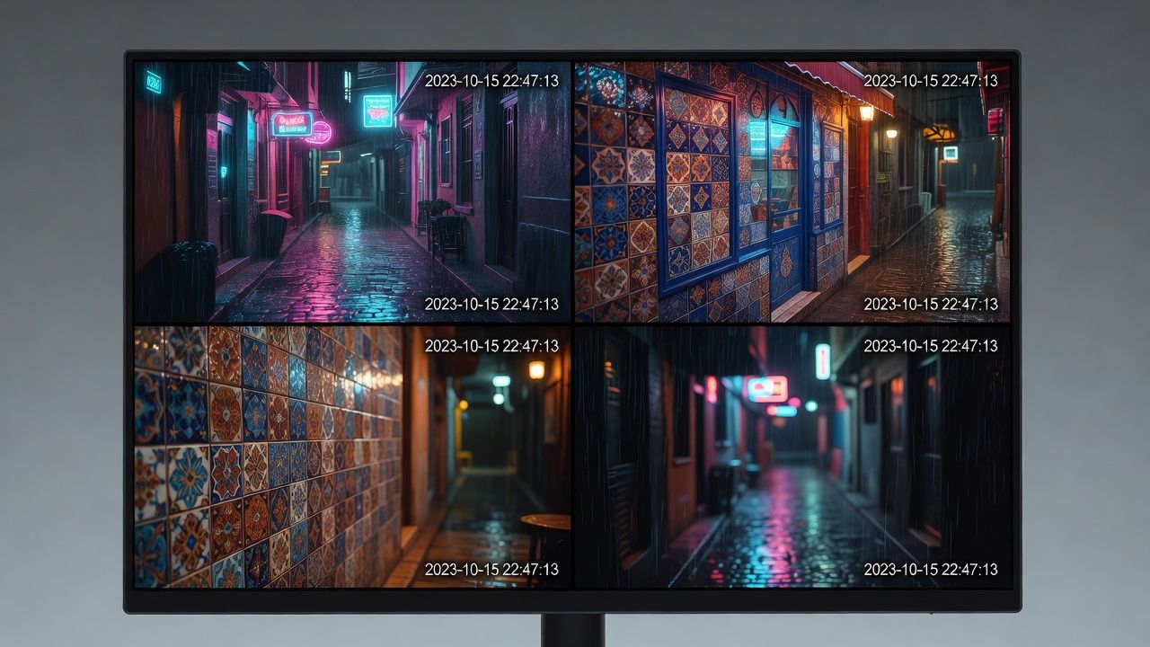 Neon Rainy Alley