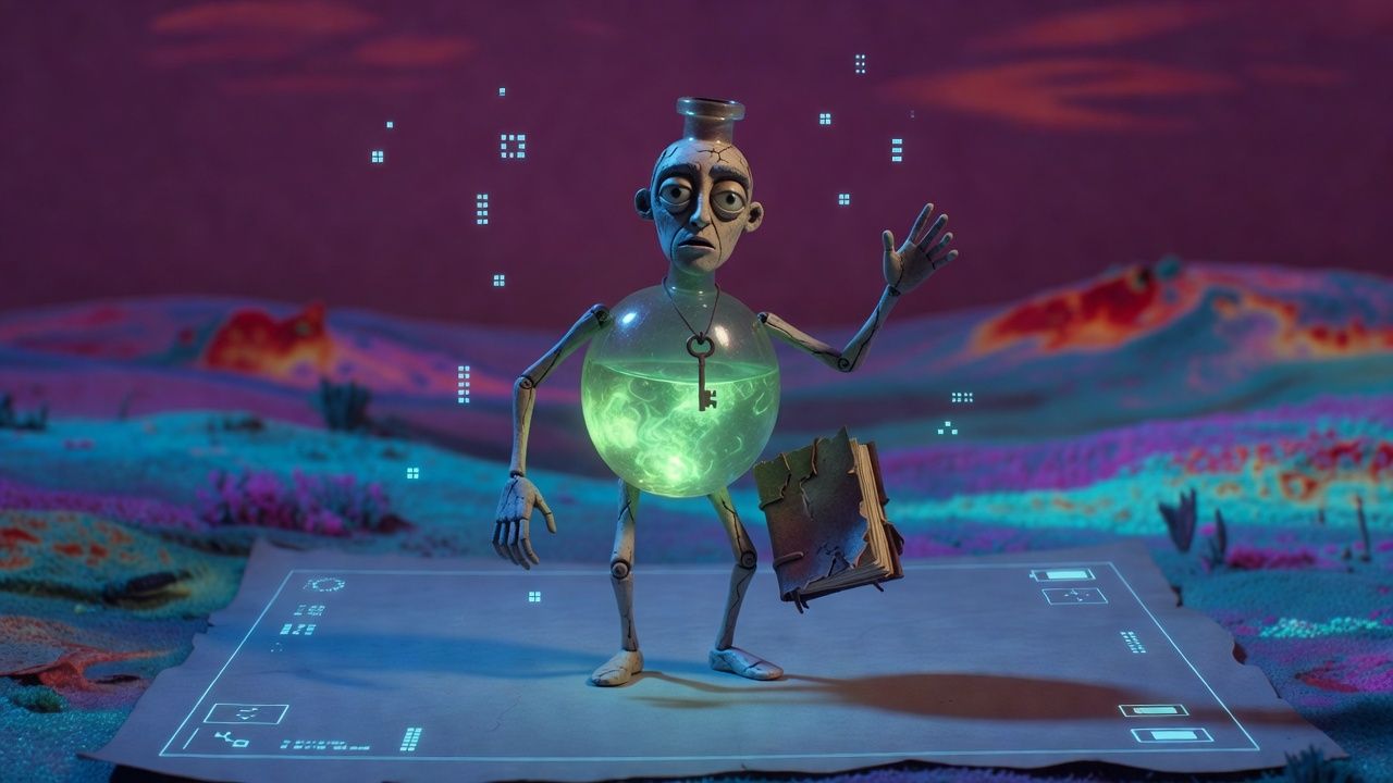 Neon Potion Bottle