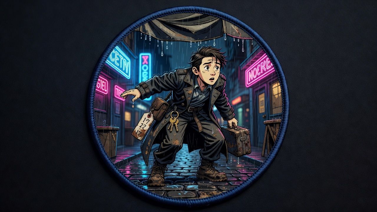 Neon Rainy Alley