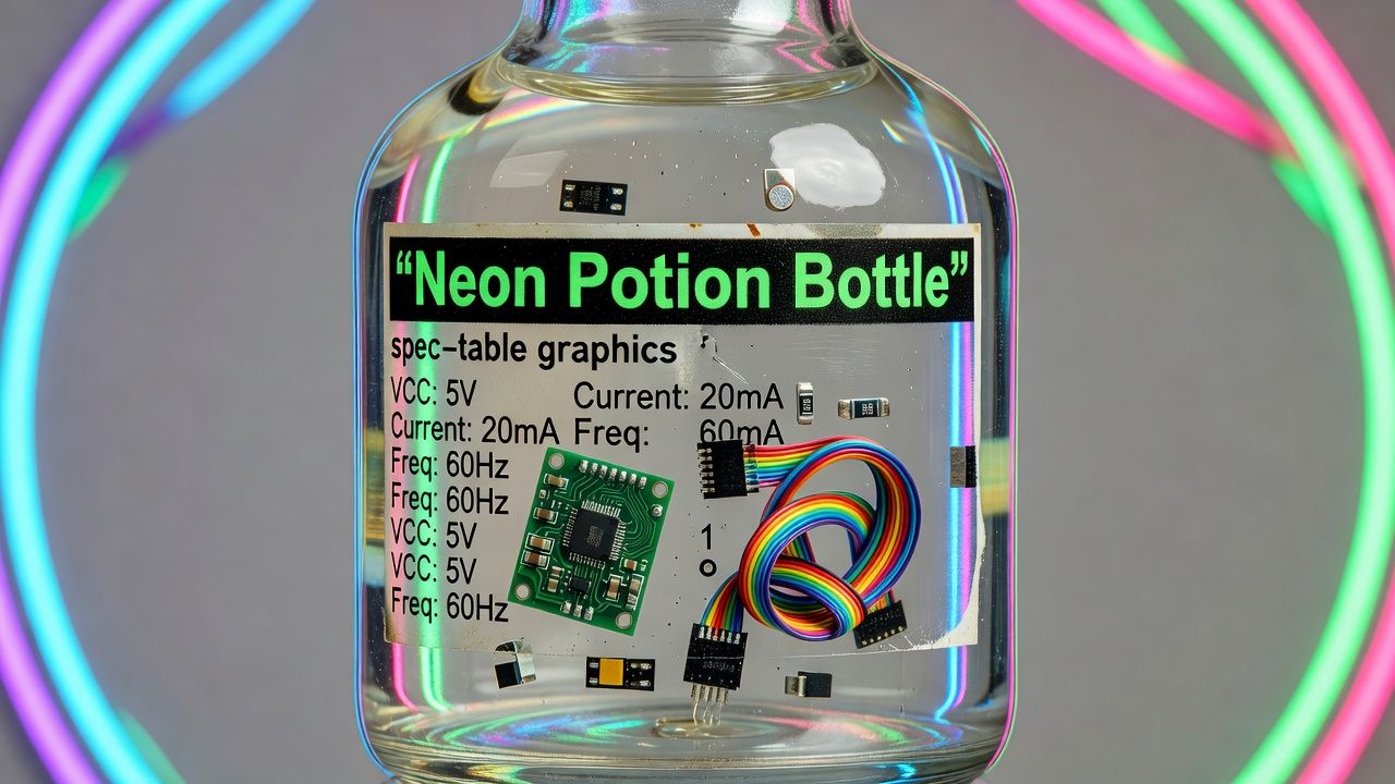 Neon Potion Bottle