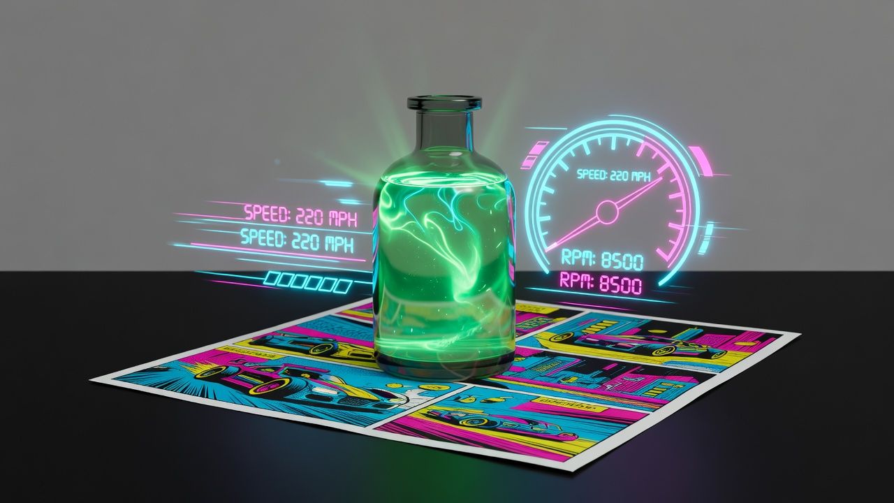 Neon Potion Bottle