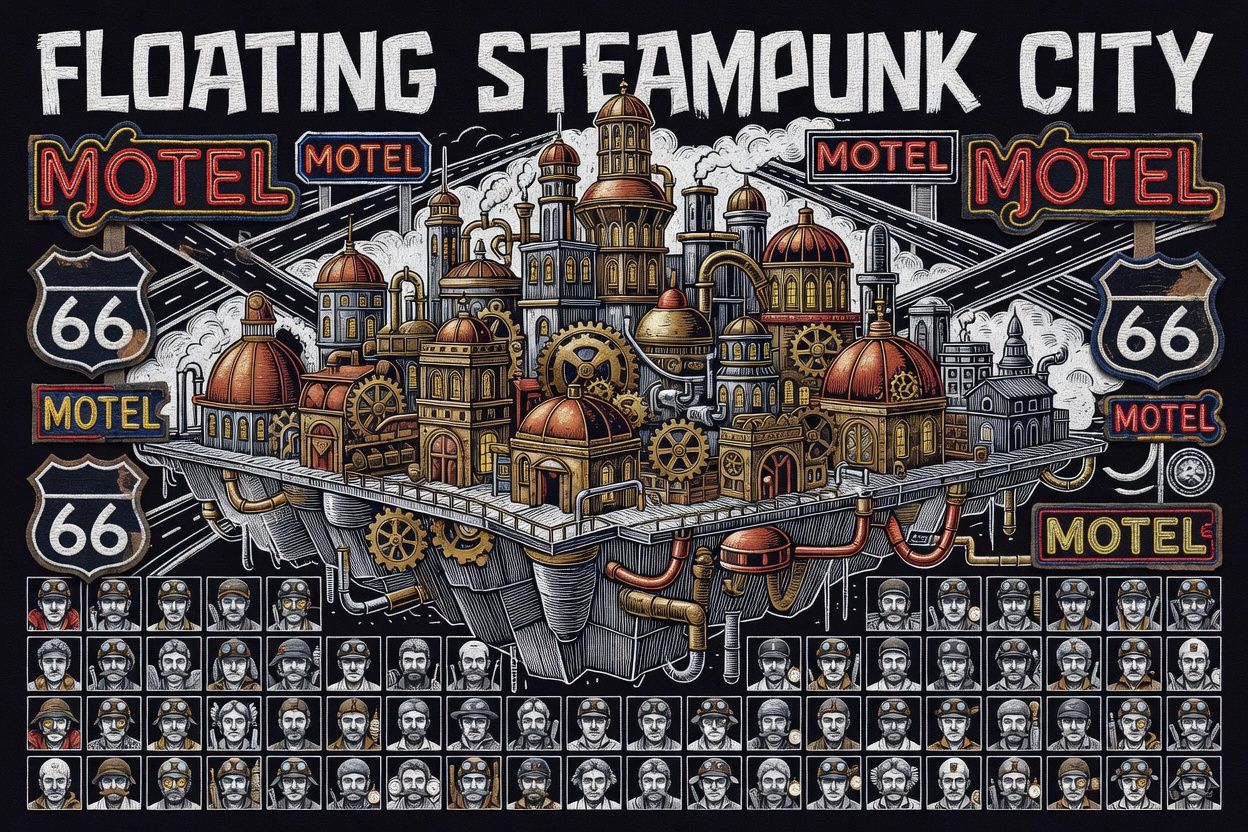 Floating Steampunk City