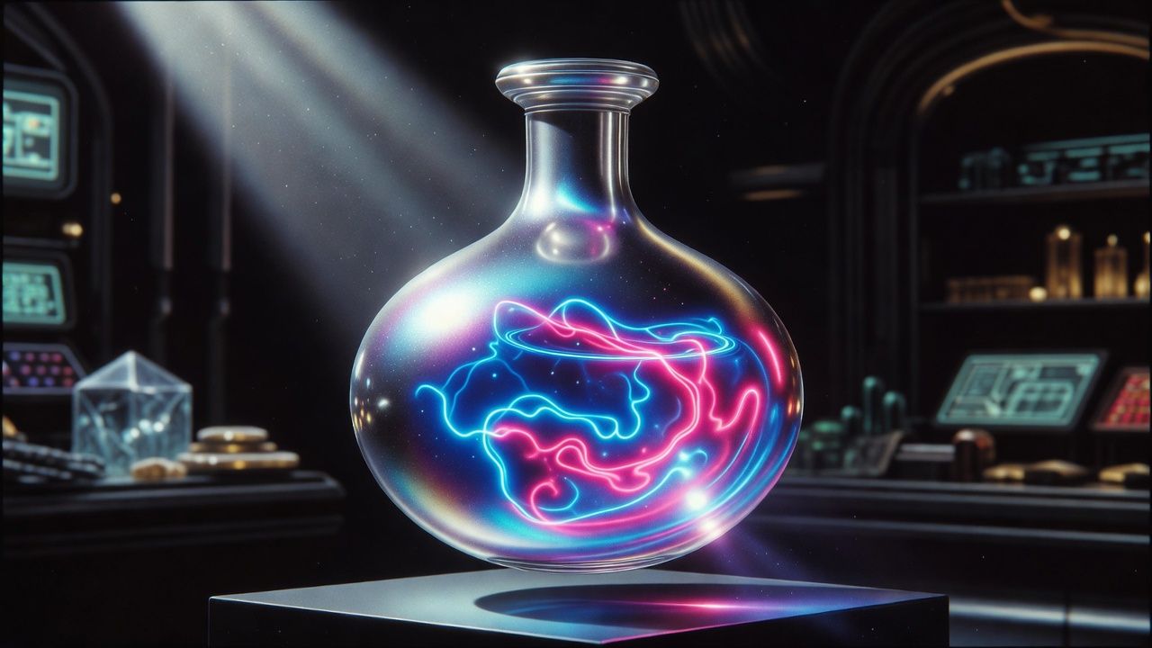 Neon Potion Bottle