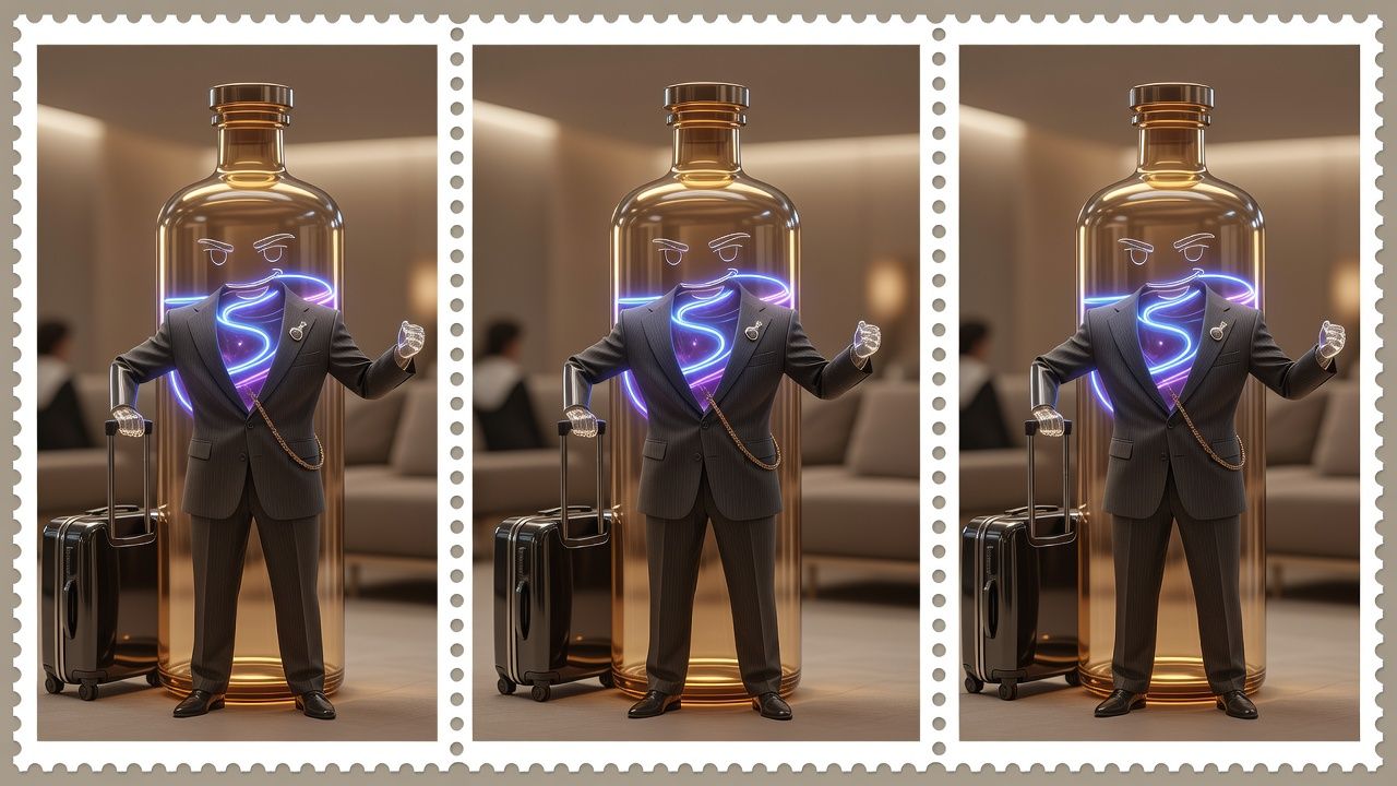 Neon Potion Bottle