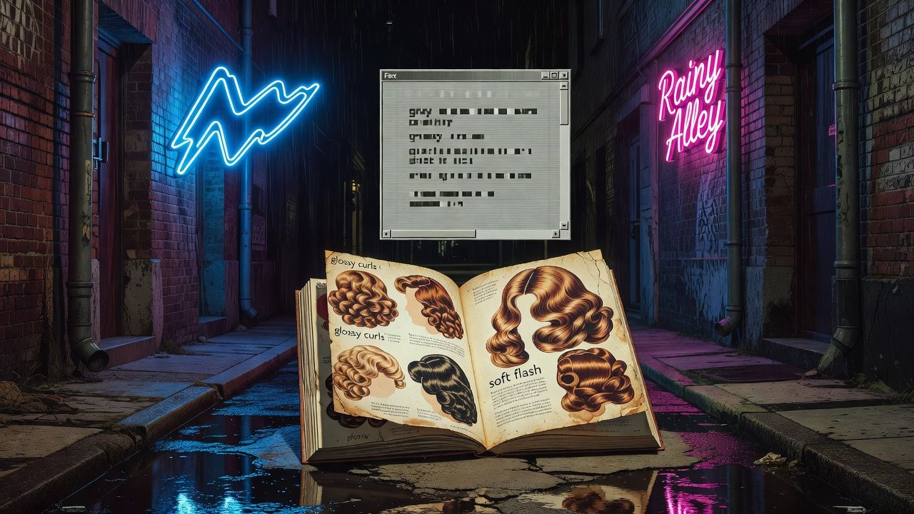 Neon Rainy Alley