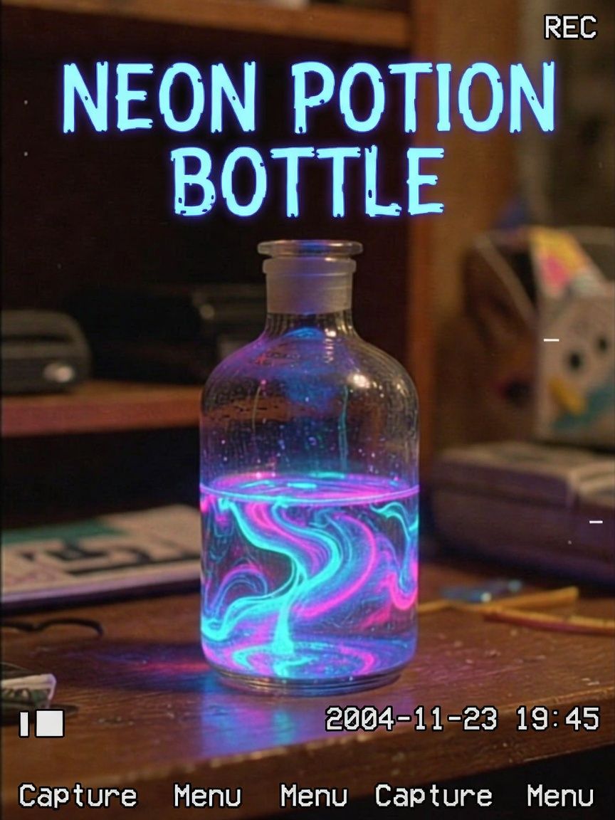 Neon Potion Bottle