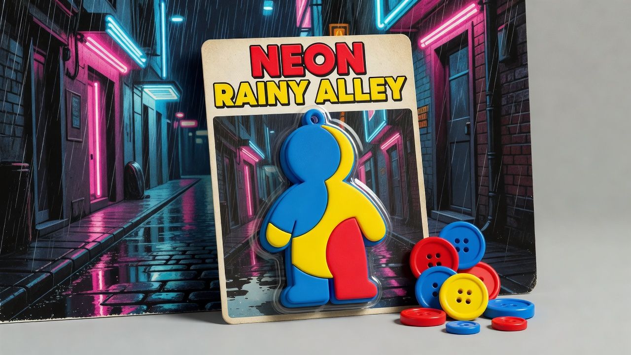 Neon Rainy Alley