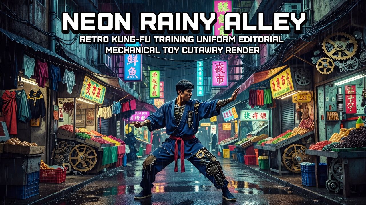 Neon Rainy Alley