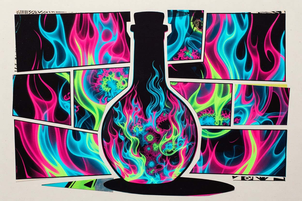 Neon Potion Bottle