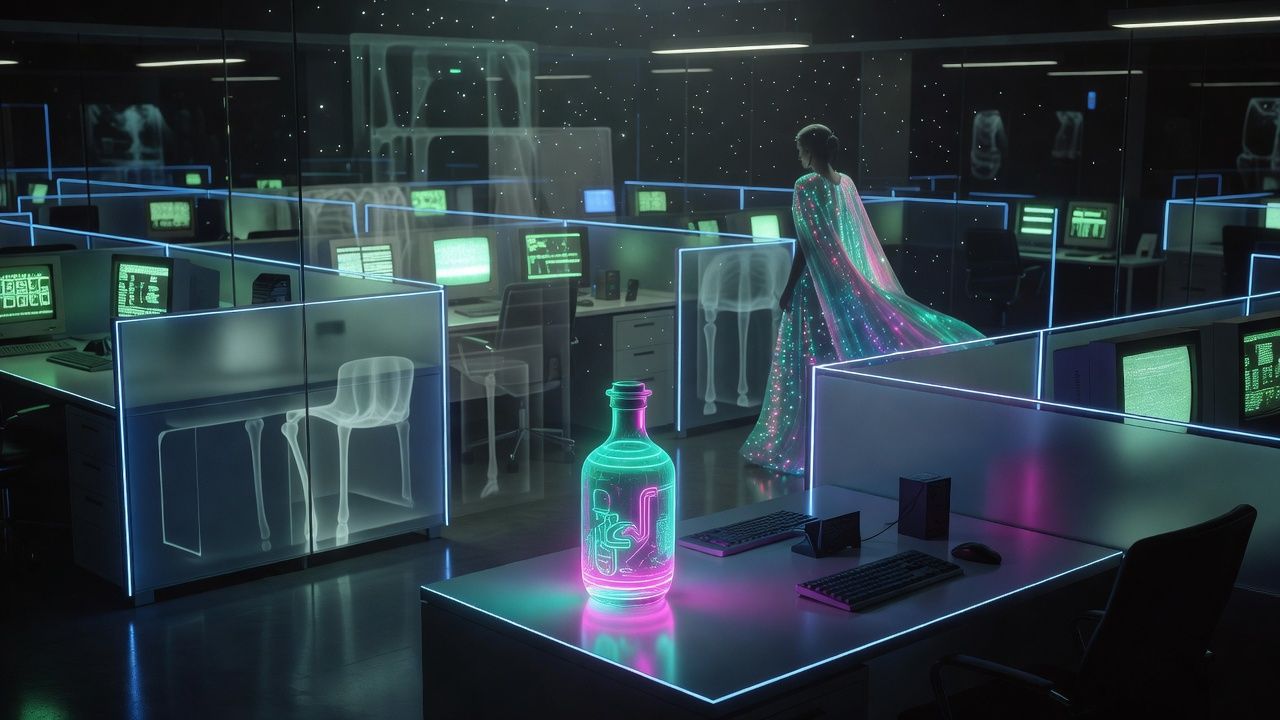 Neon Potion Bottle