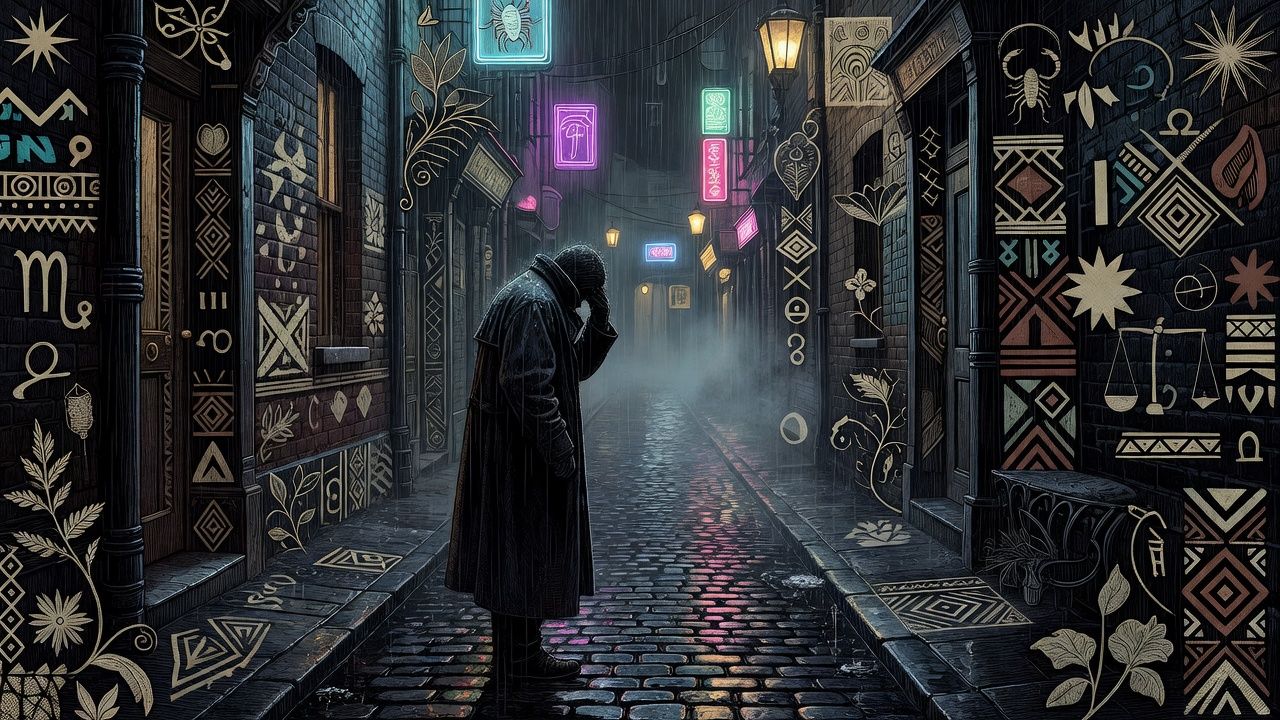 Neon Rainy Alley