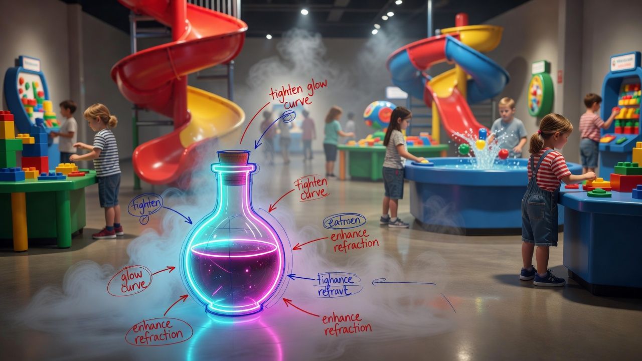 Neon Potion Bottle