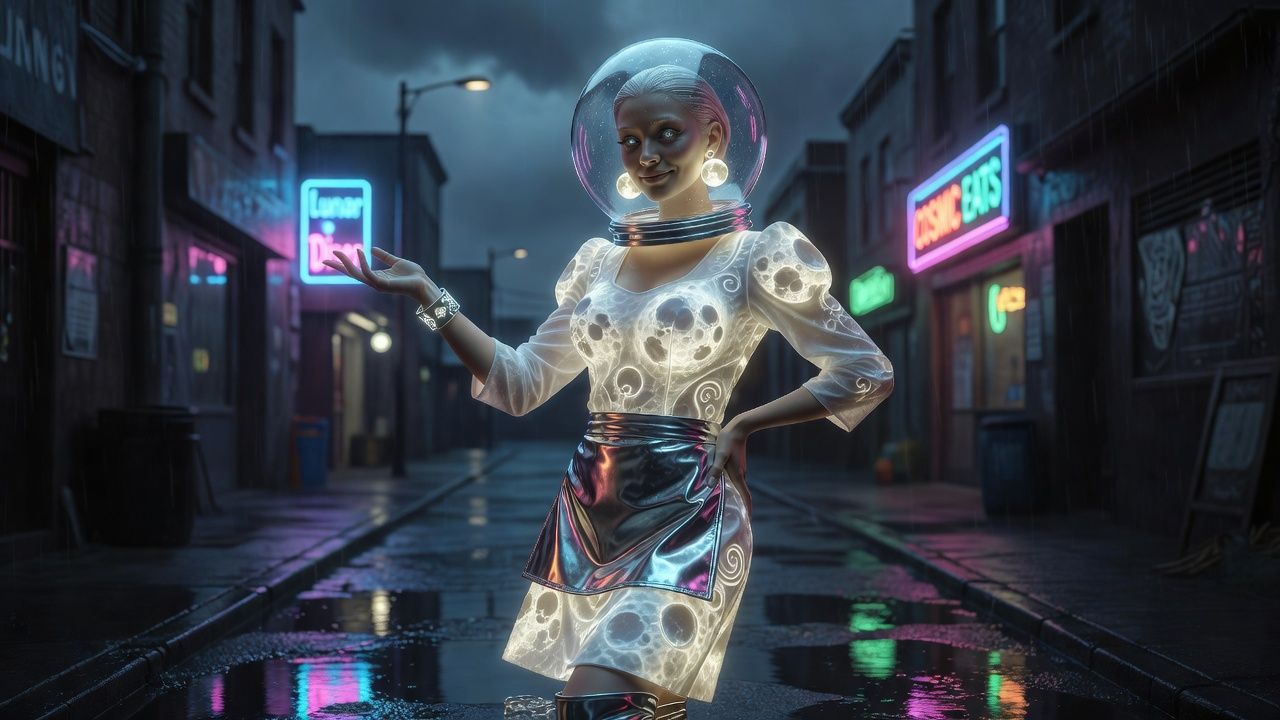 Neon Rainy Alley