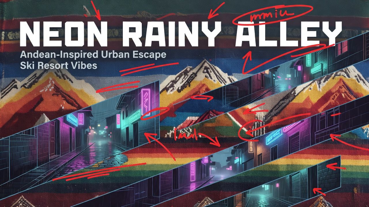 Neon Rainy Alley