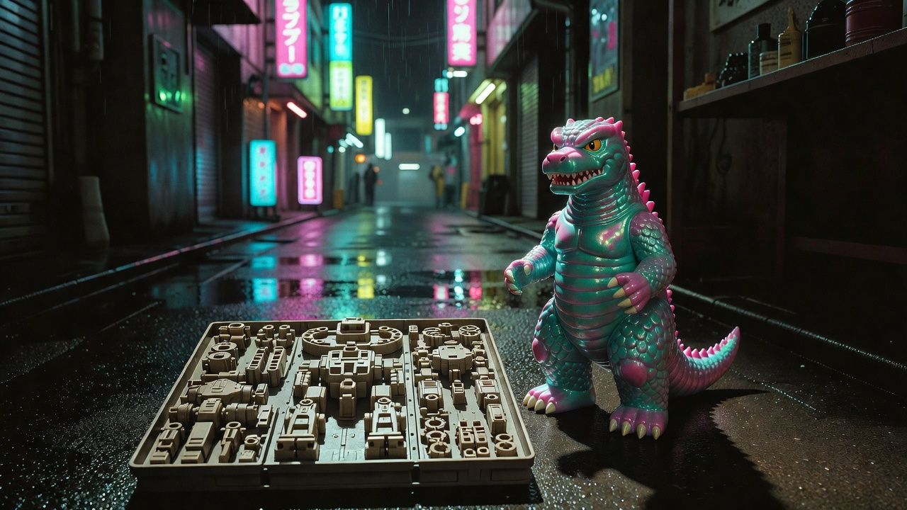 Neon Rainy Alley