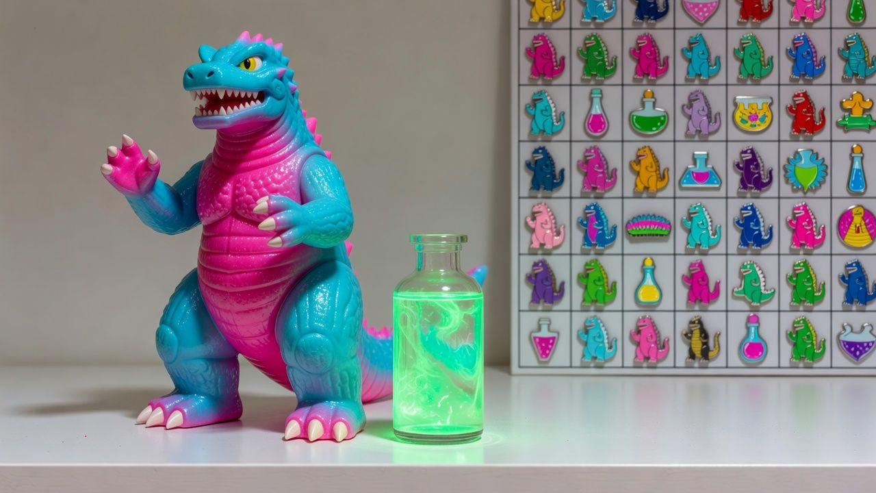 Neon Potion Bottle
