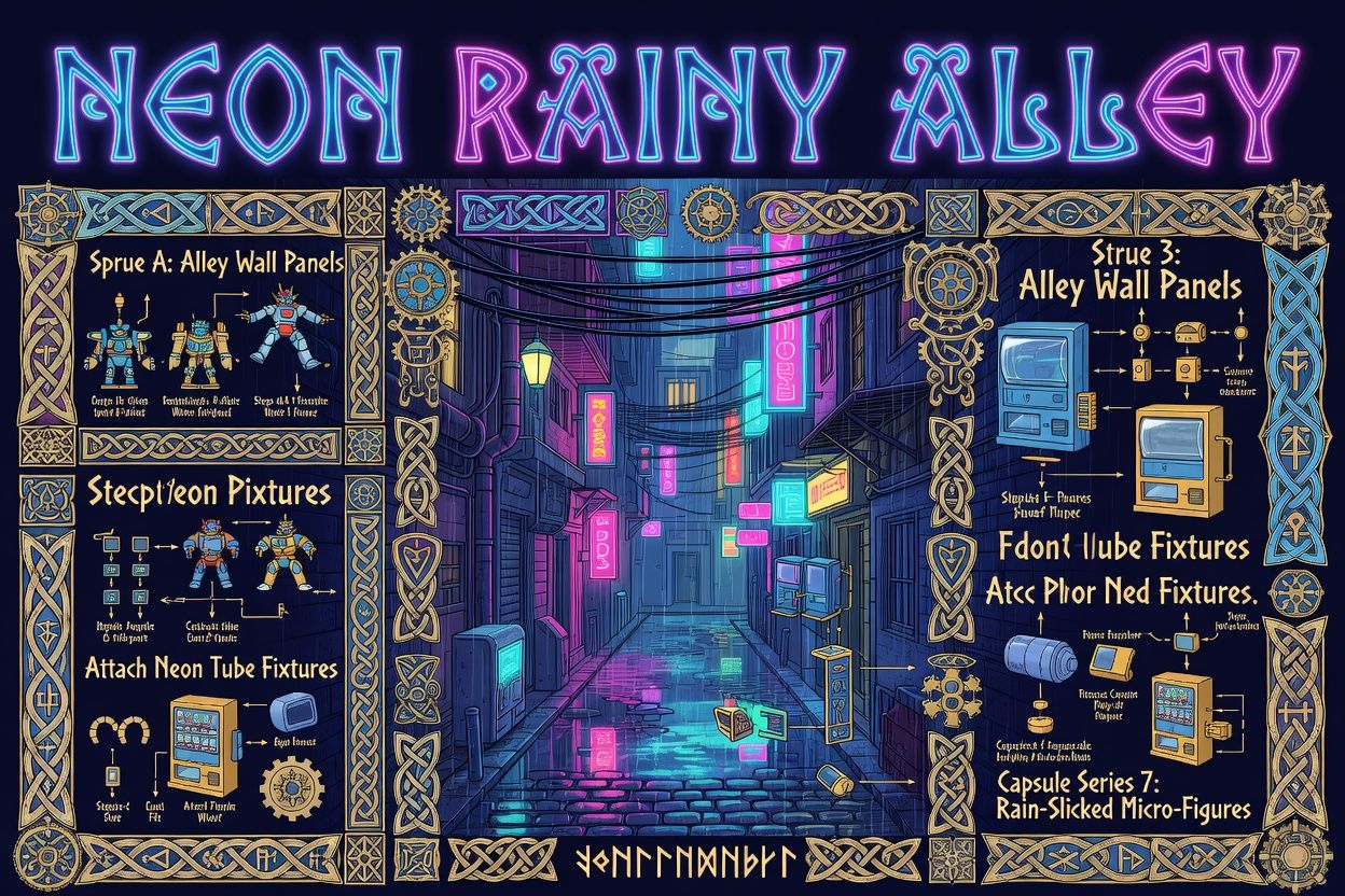 Neon Rainy Alley