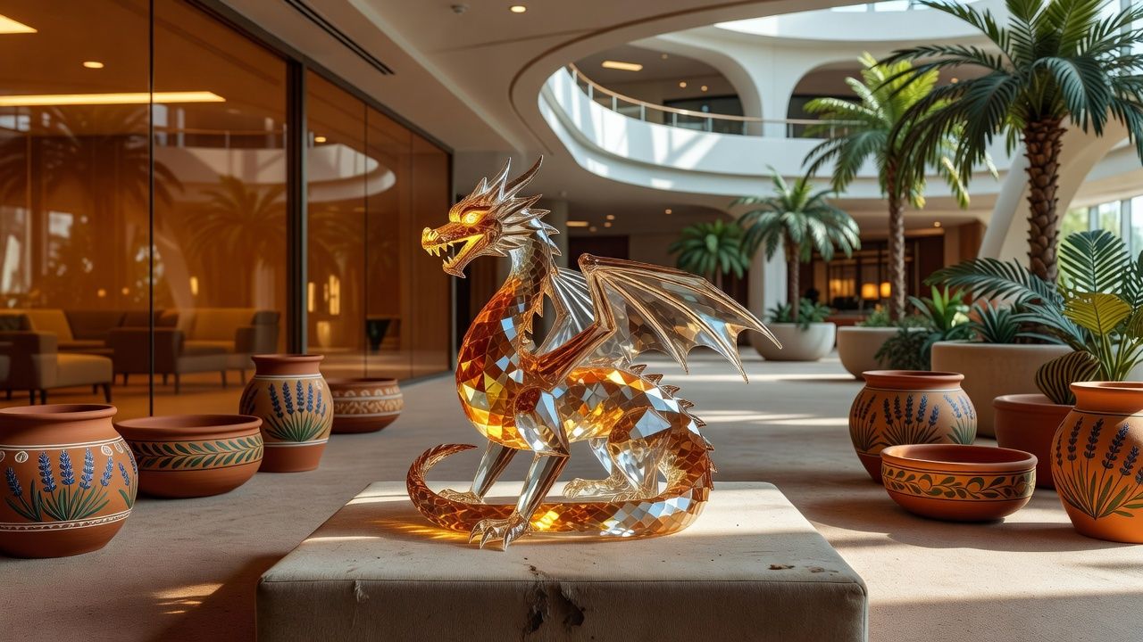 Crystal Dragon Figurine