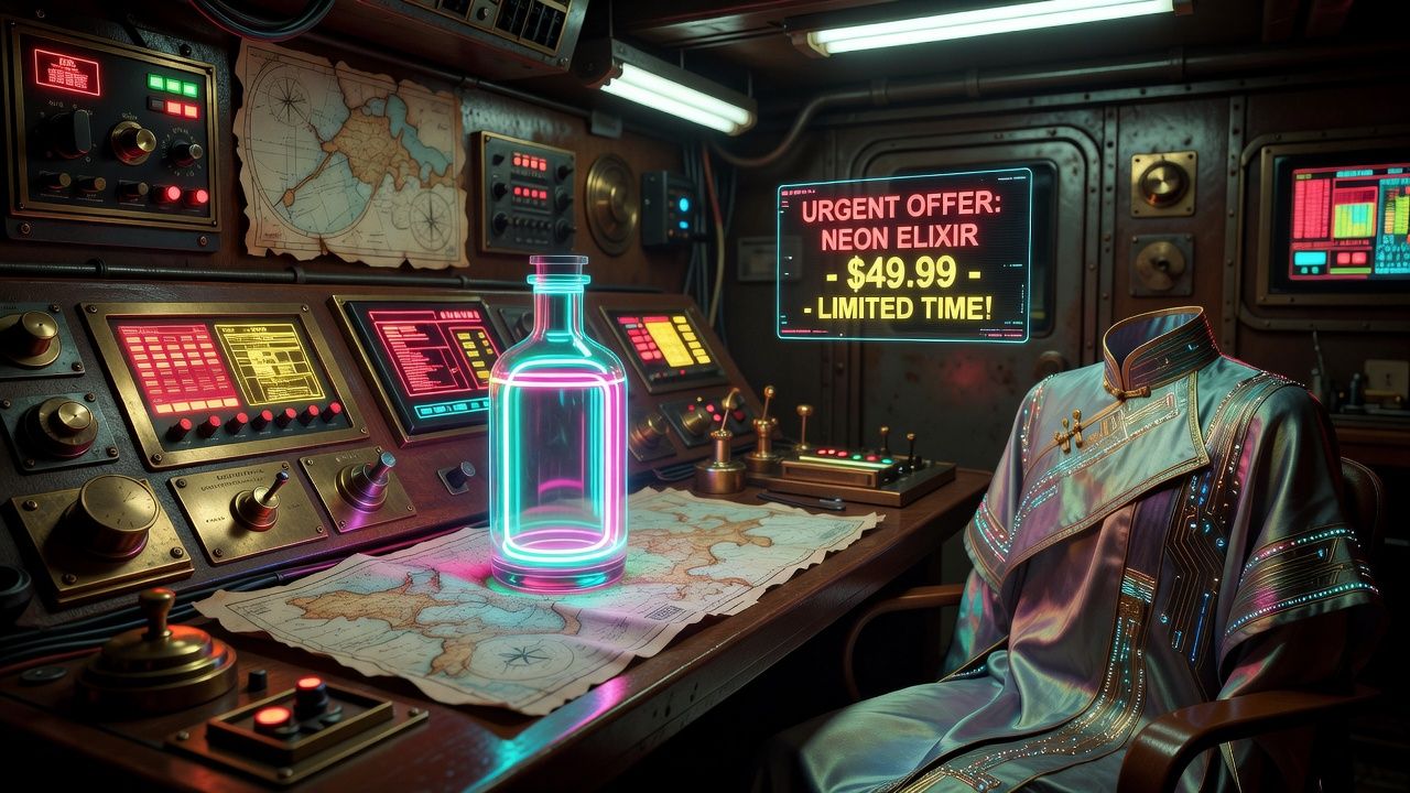 Neon Potion Bottle