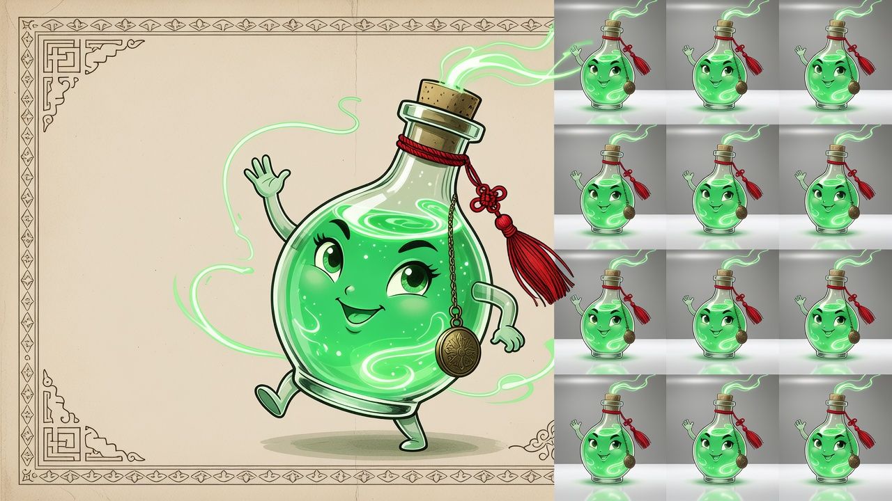 Neon Potion Bottle