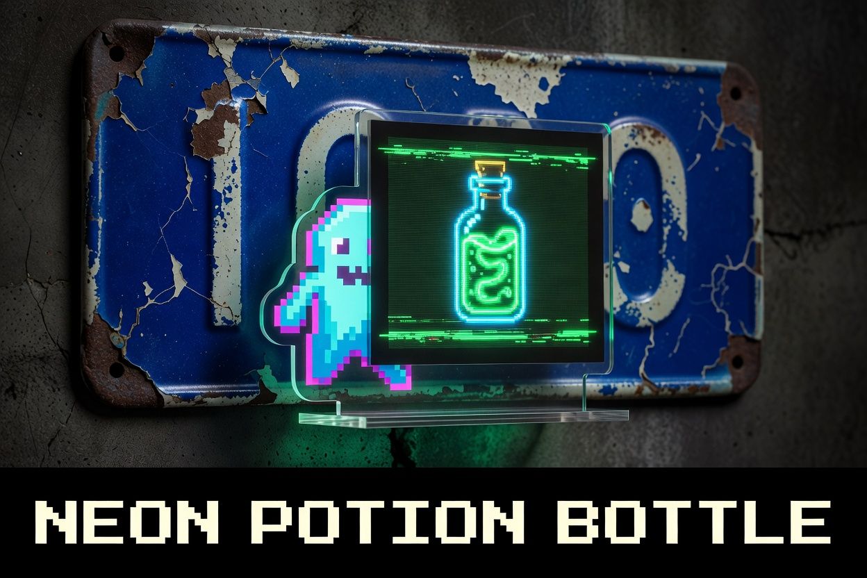Neon Potion Bottle