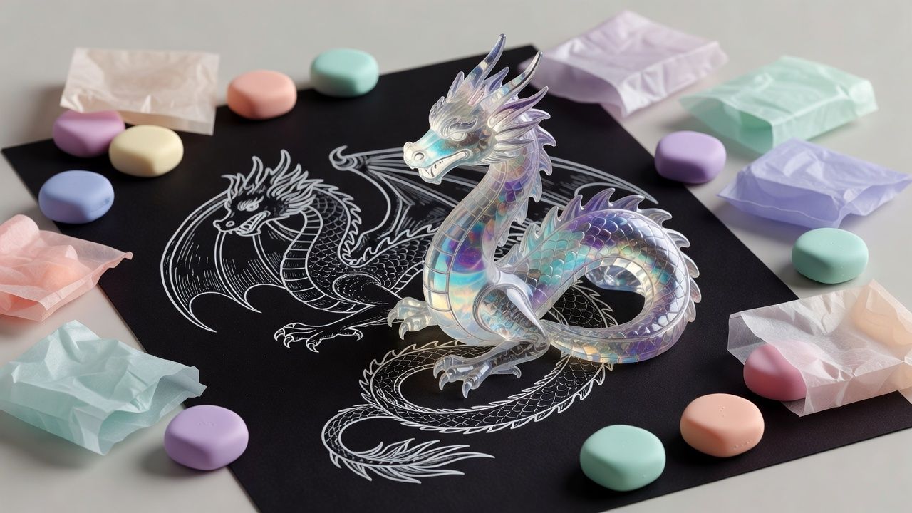 Crystal Dragon Figurine