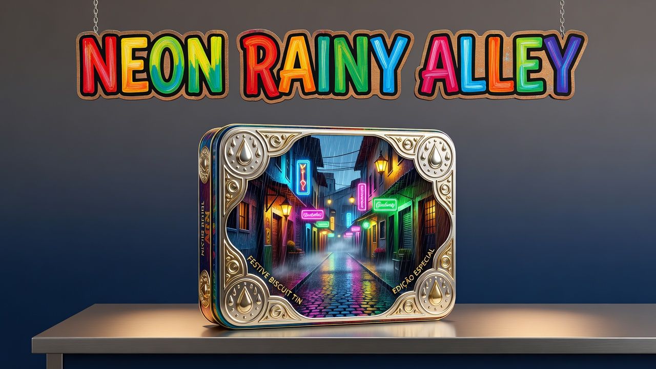 Neon Rainy Alley