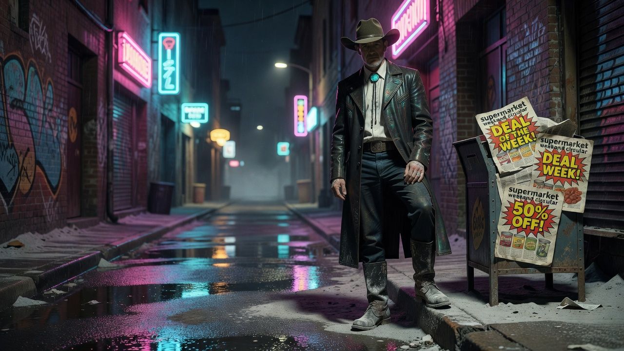 Neon Rainy Alley