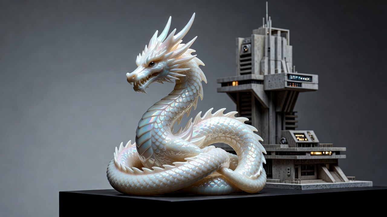 Crystal Dragon Figurine