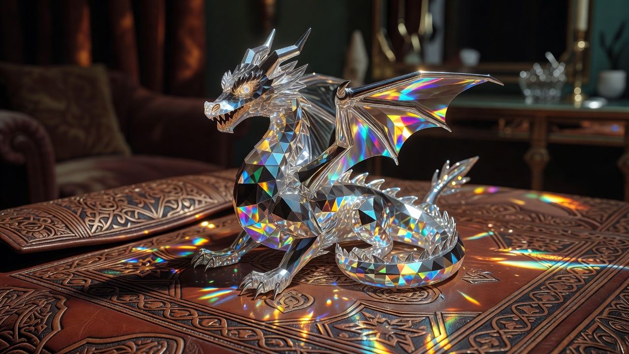 Crystal Dragon Figurine