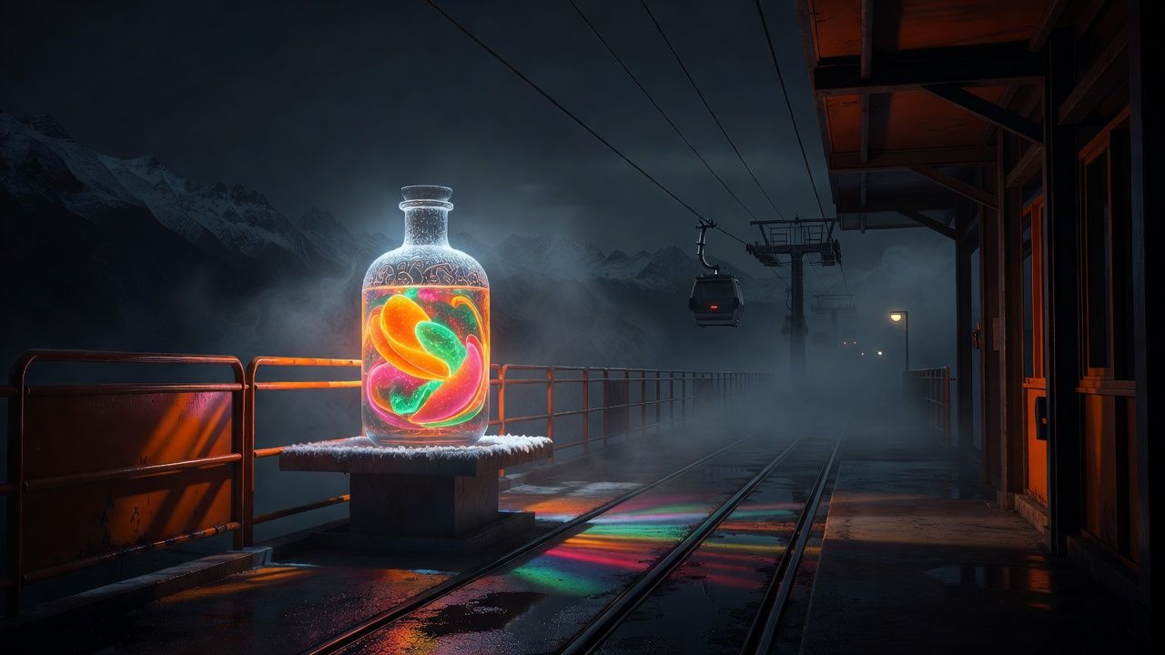Neon Potion Bottle