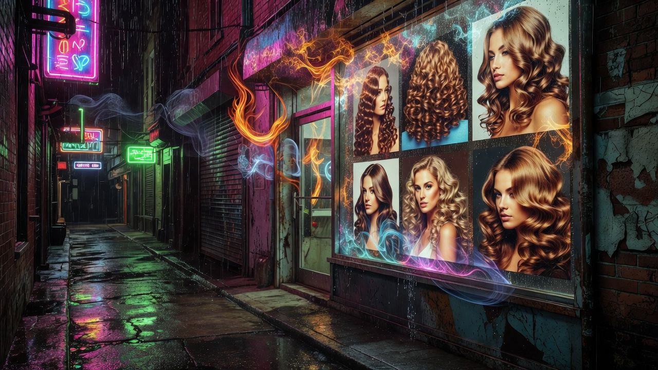 Neon Rainy Alley