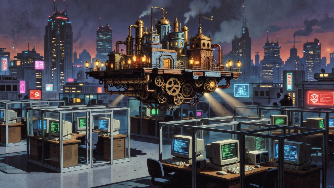 Floating Steampunk City