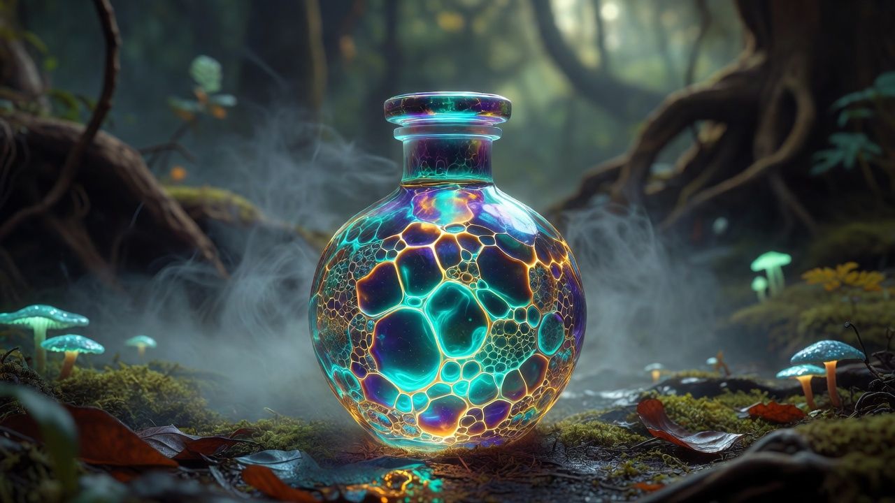 Neon Potion Bottle