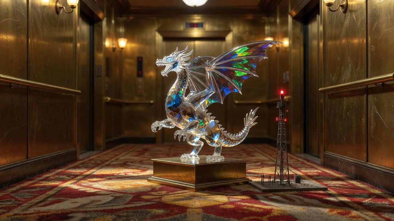 Crystal Dragon Figurine