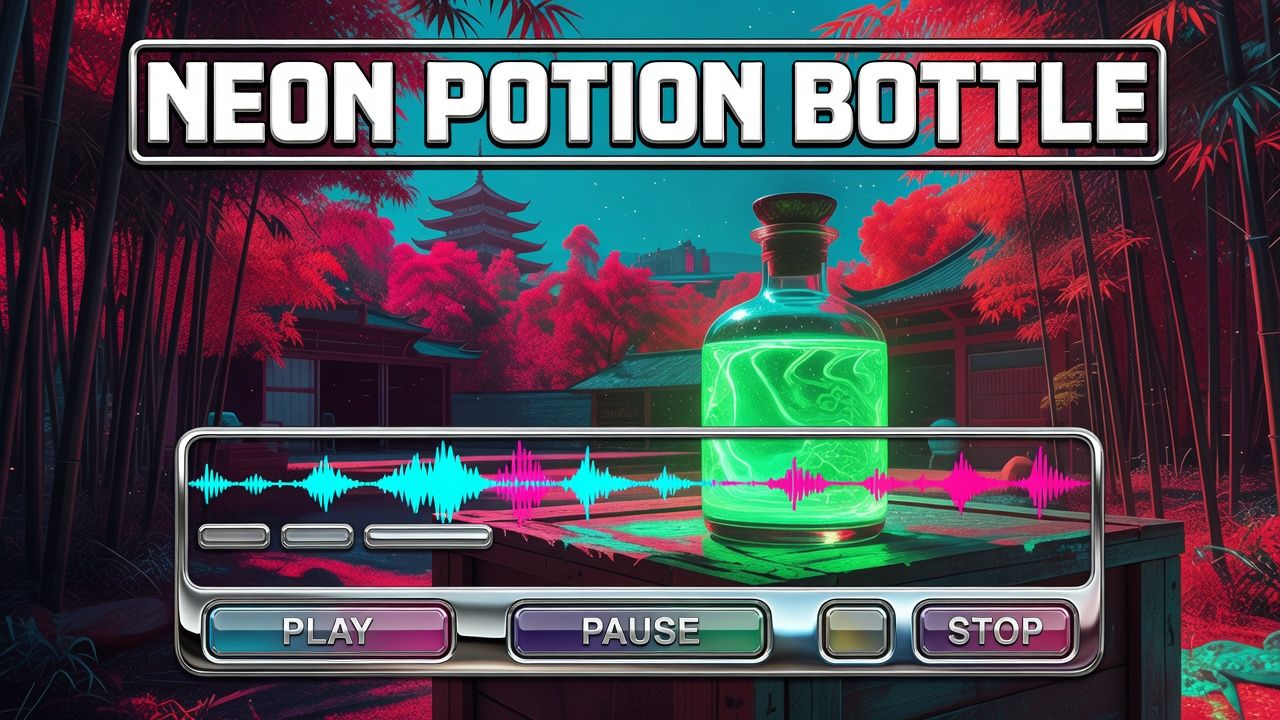 Neon Potion Bottle