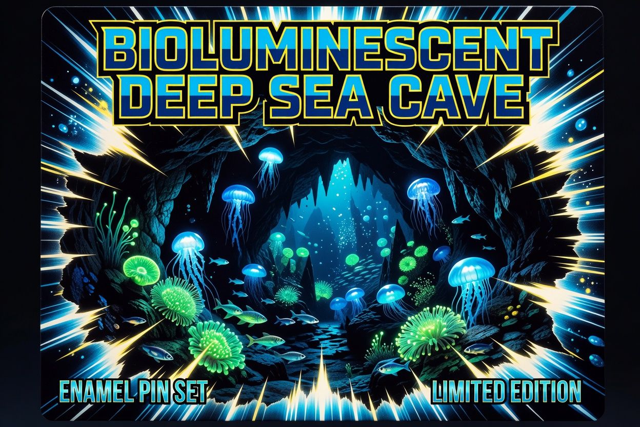 Bioluminescent Deep Sea Cave