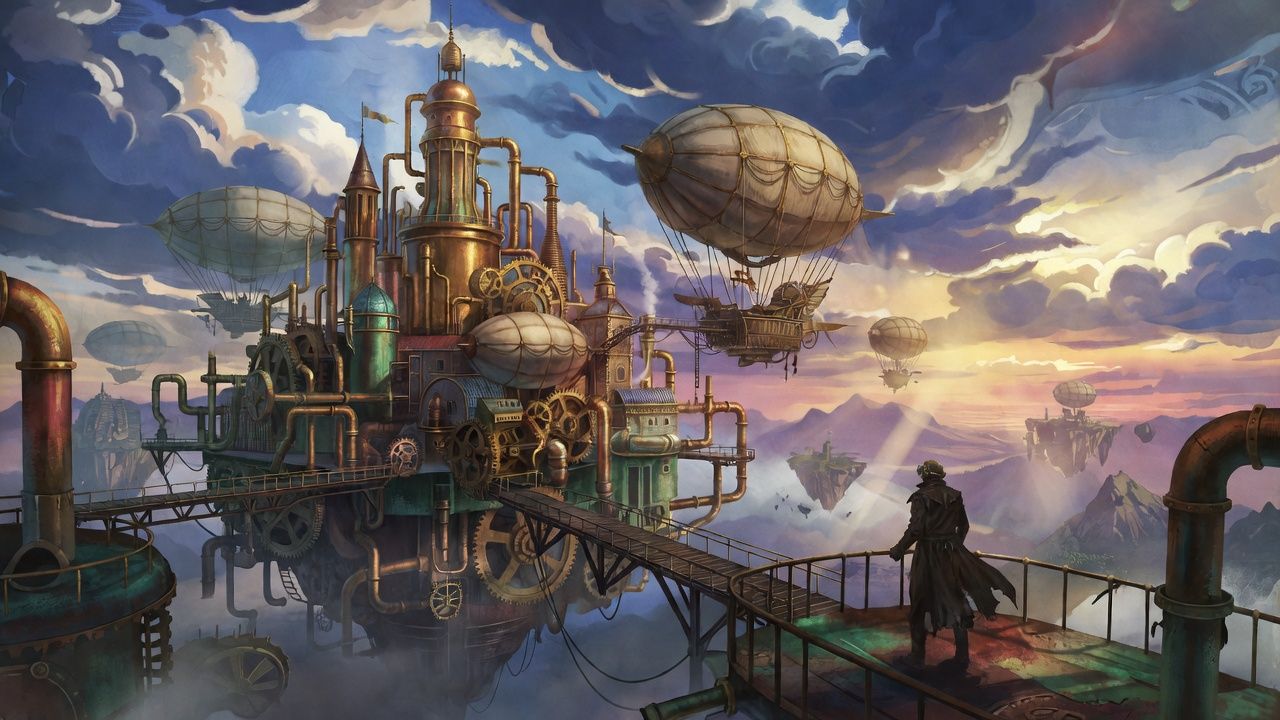Floating Steampunk City