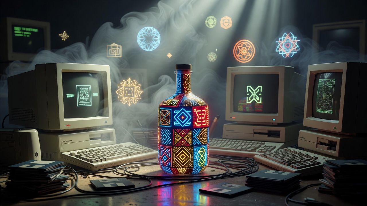 Neon Potion Bottle