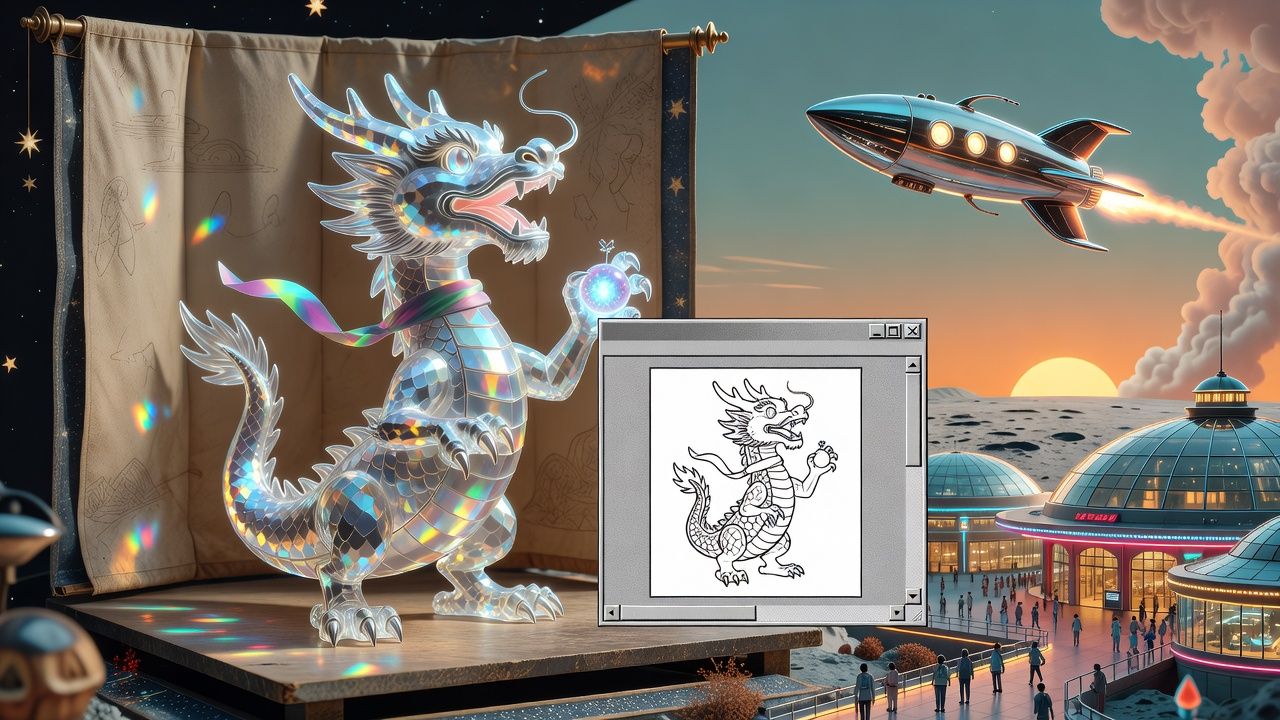 Crystal Dragon Figurine