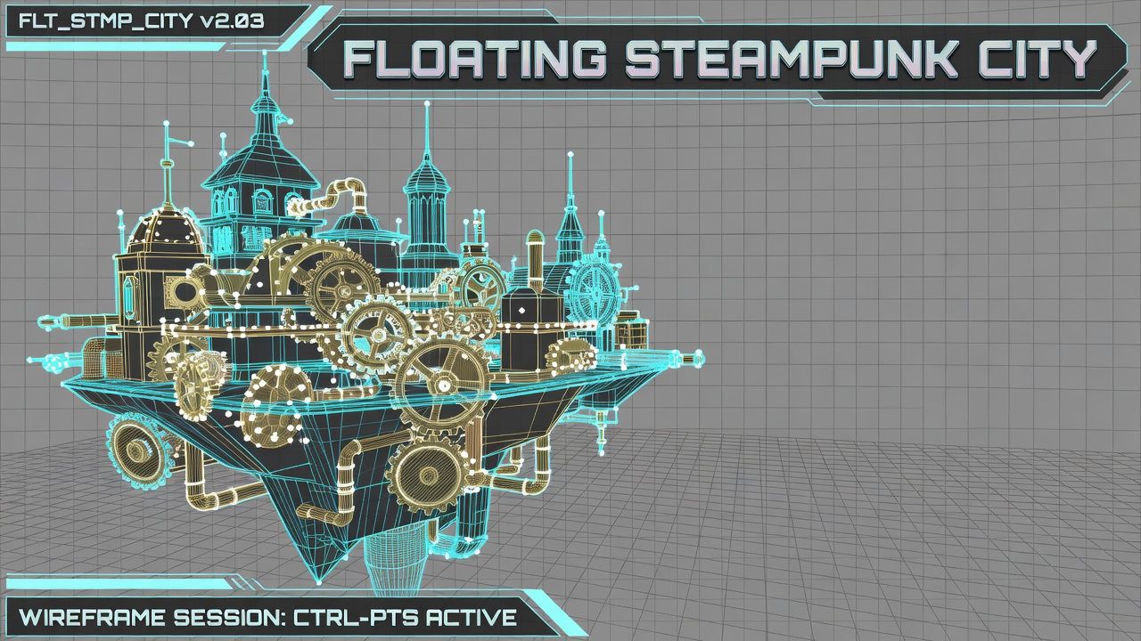 Floating Steampunk City