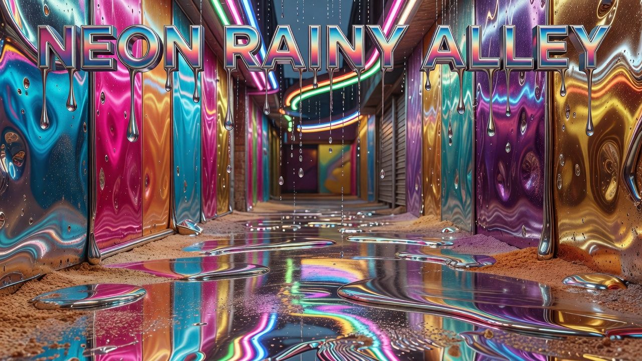 Neon Rainy Alley