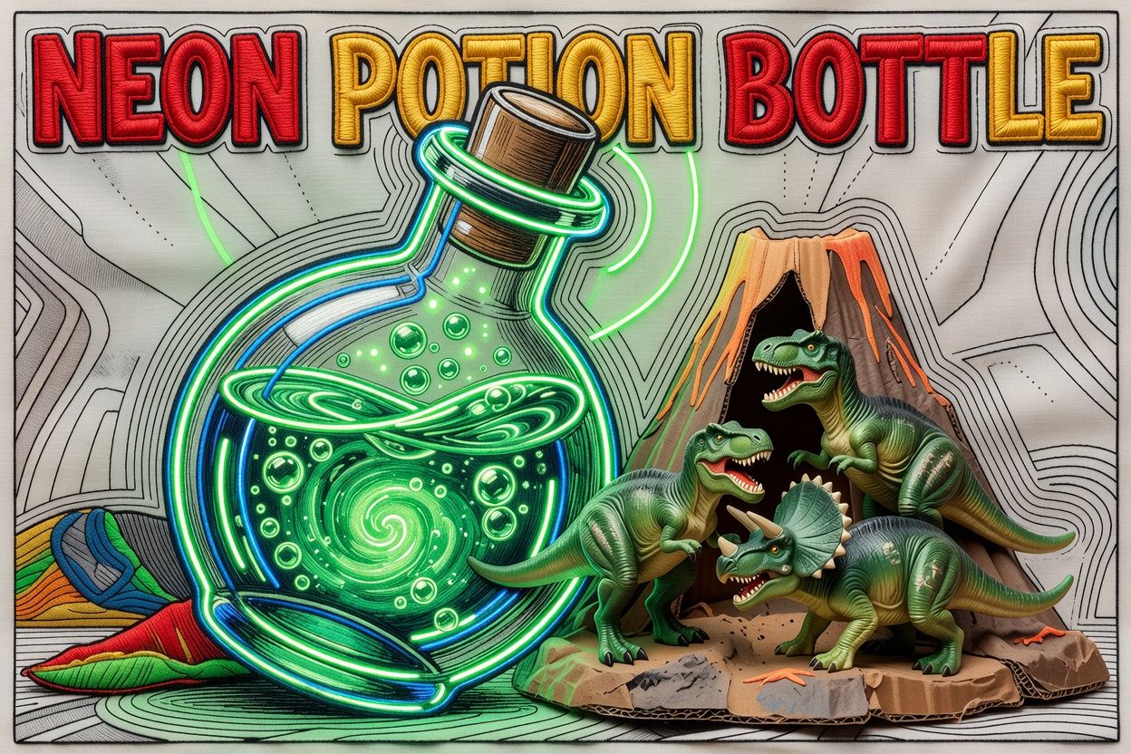 Neon Potion Bottle