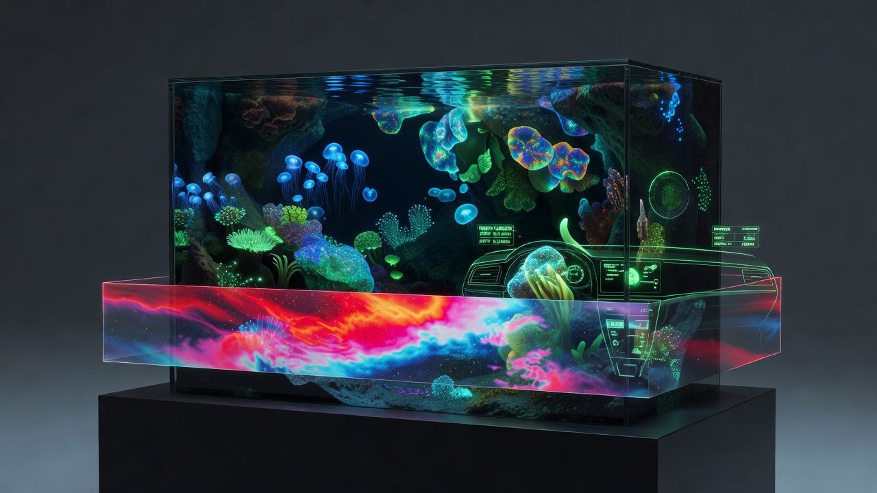 Bioluminescent Deep Sea Cave