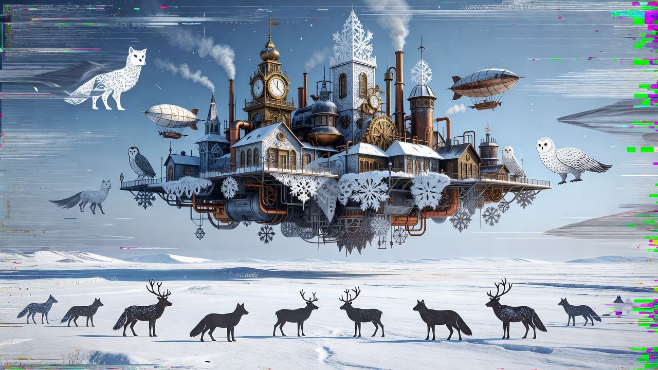 Floating Steampunk City