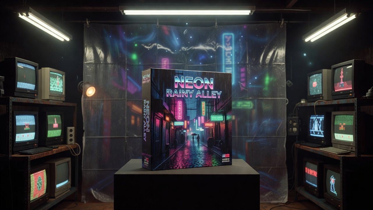 Neon Rainy Alley